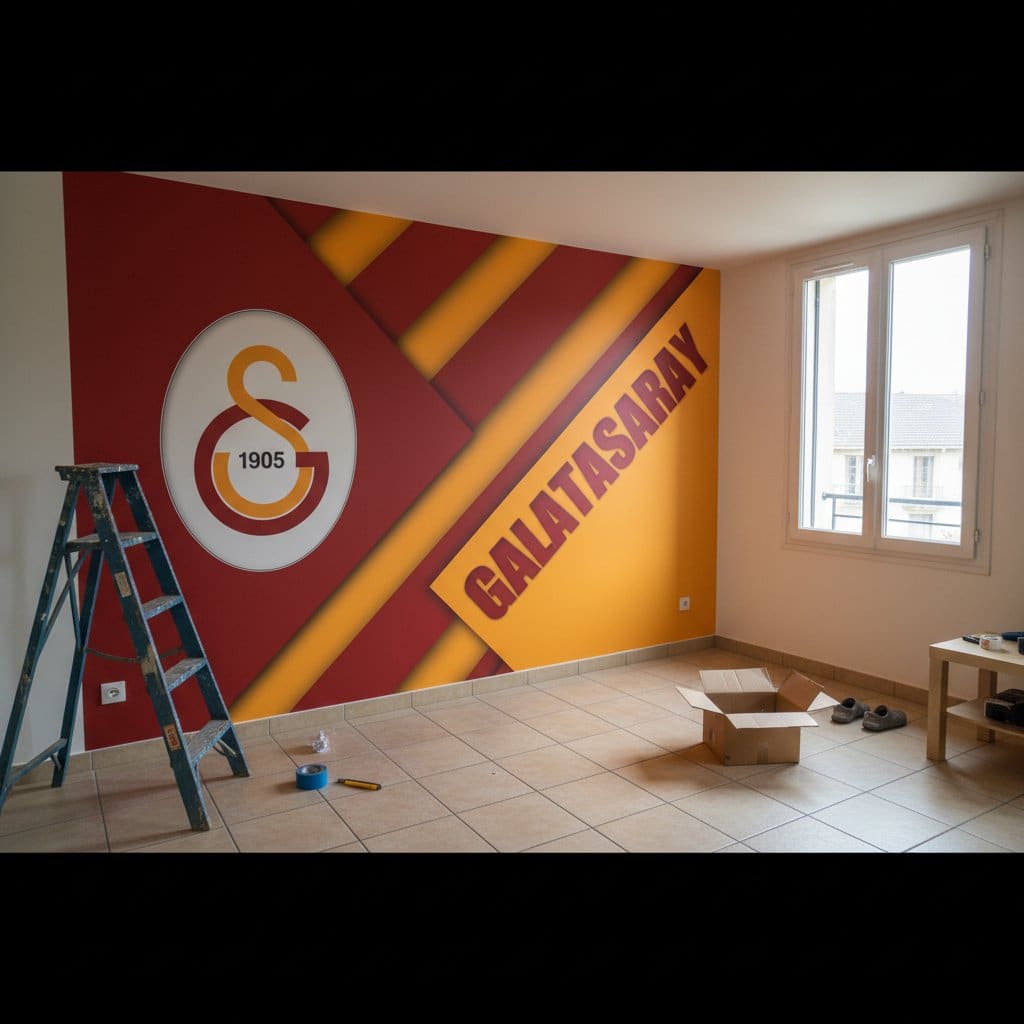 Visualisation Papier Peint Emblème Galatasaray S.K. - Déco Fans