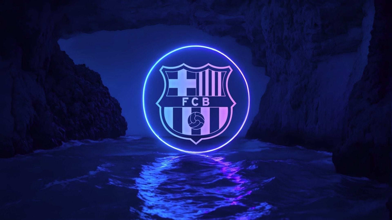Écusson néon du FC Barcelone.