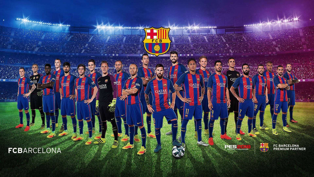 L’équipe de football de Barcelone.