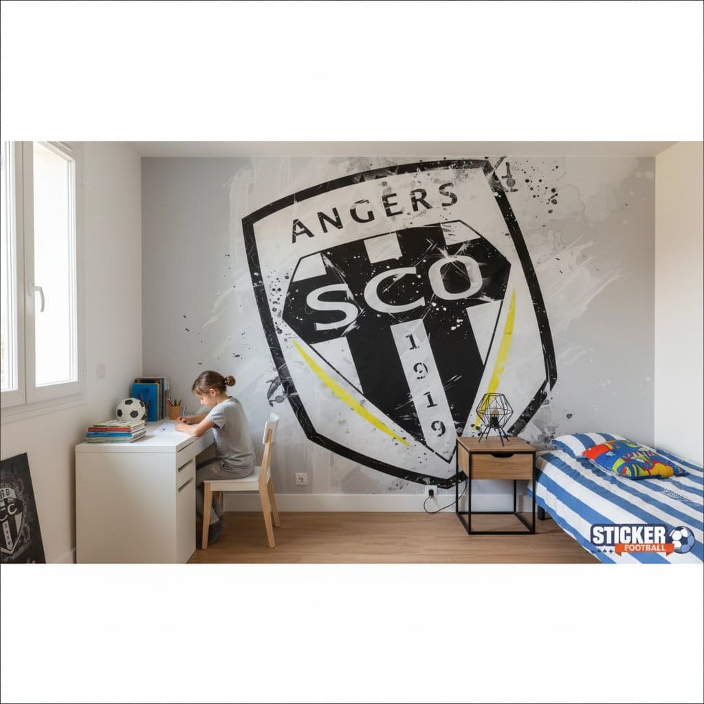 Visualisation papier peint foot Angers SCO deco
