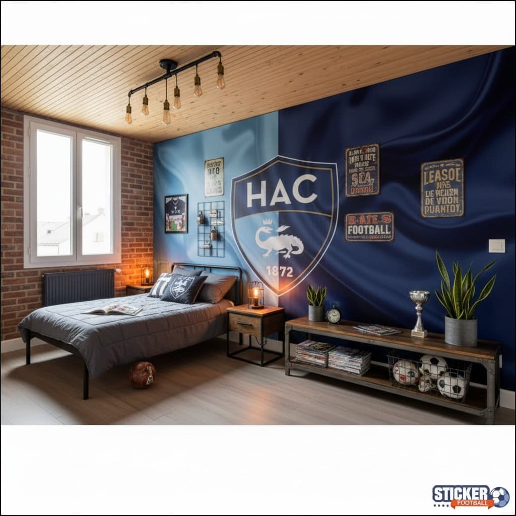 Visualisation papier peint foot HAC effet drapeau