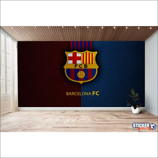 Papier peint Barcelone - logo FC BARCELONE deco Barca