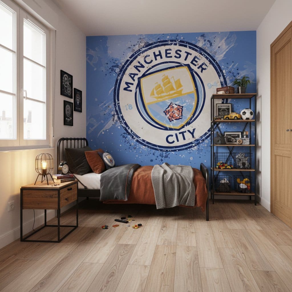 Visualisation papier peint football Manchester City FC logo