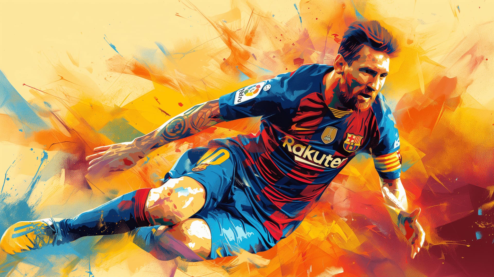 Lionel Messi en action.
