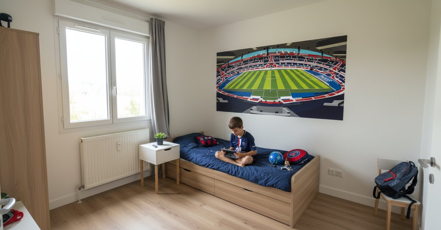 Visualisation Papier Peint stade Parc des Princes - Paris Saint Germain