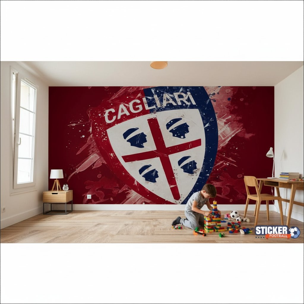 Visualisation papier peint foot Cagliari deco