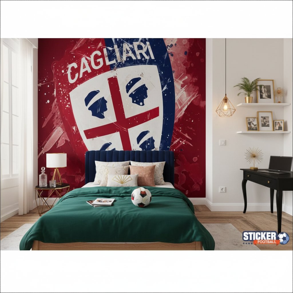 Visualisation papier peint foot Cagliari deco