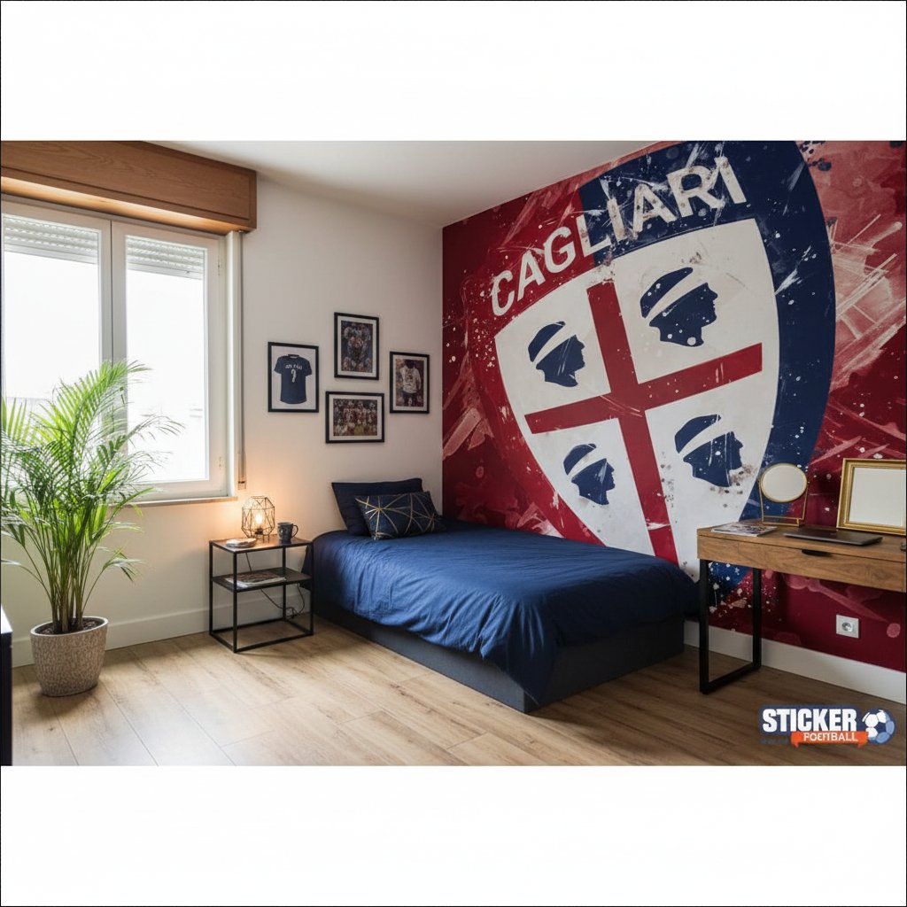 Visualisation papier peint foot Cagliari deco