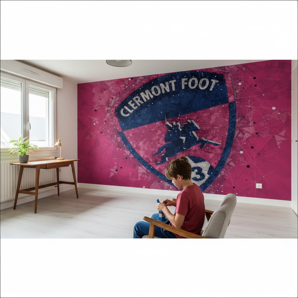 Visualisation papier peint foot Clermont Football deco
