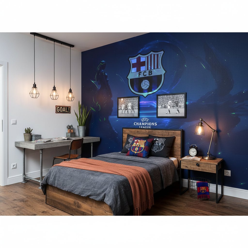 Visualisation Papier Peint FC Barcelona Idéal pour Fans Sportifs