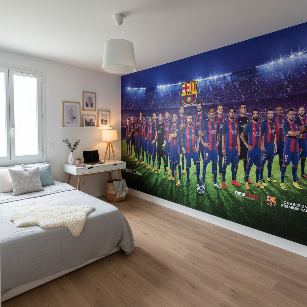 Visualisation Papier Peint FIFA Barça: Déco Coupe du Monde