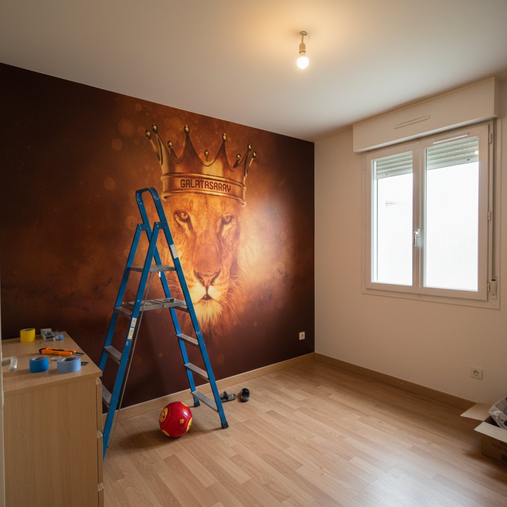 Visualisation Papier Peint Galatasaray - Emblème Lion Football