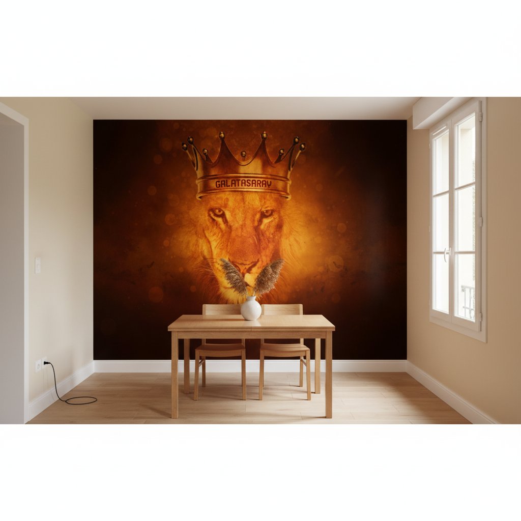 Visualisation Papier Peint Galatasaray - Emblème Lion Football