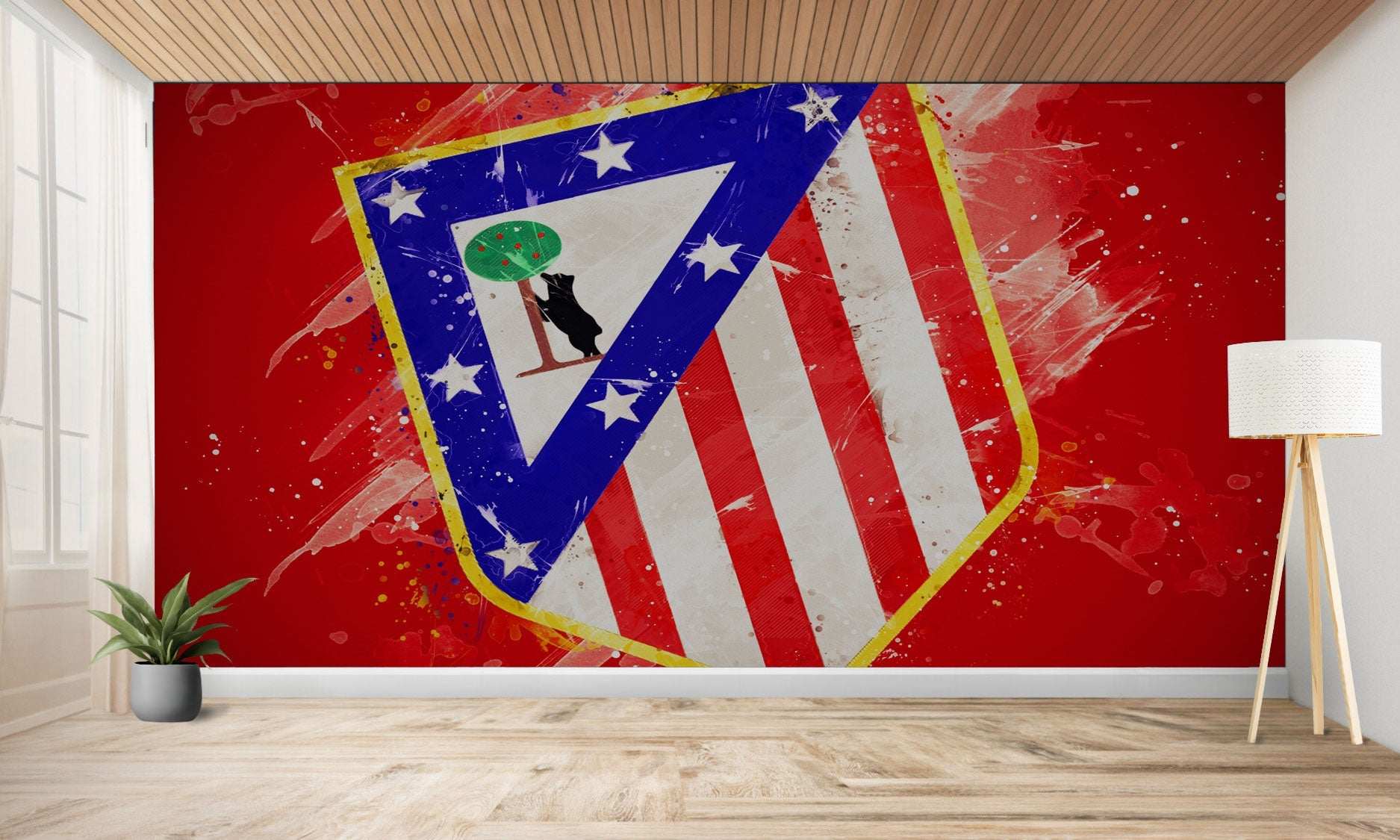 Murale représentant l’emblème de l’Atlético de Madrid