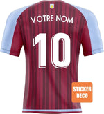 Déco sticker foot - maillot Aston Villa 2023 - Vignette | stickers foot