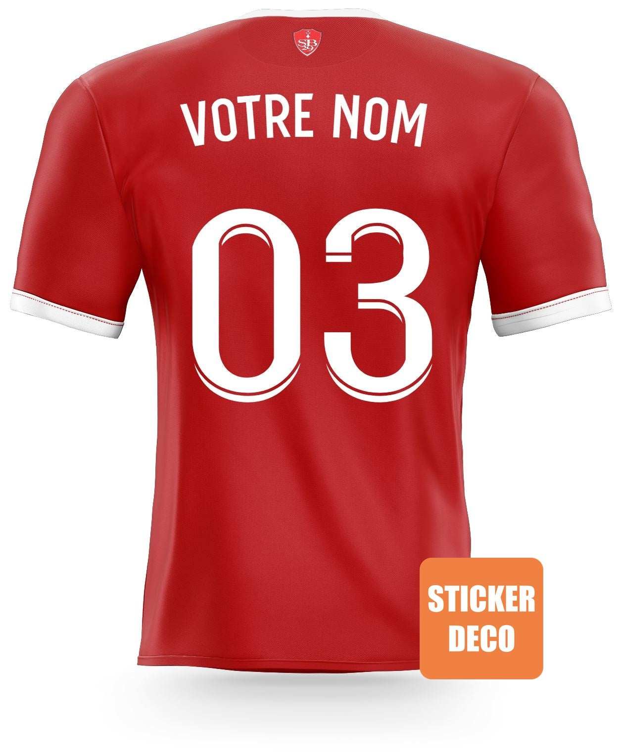 Déco foot maillot de BREST Personnalisé sticker-foot
