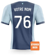 Déco sticker foot - visuel maillot HAC Personnalisé - Vignette | stickers foot