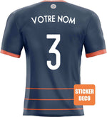 Déco sticker foot - maillot de Montpellier 2022 - Vignette | stickers foot