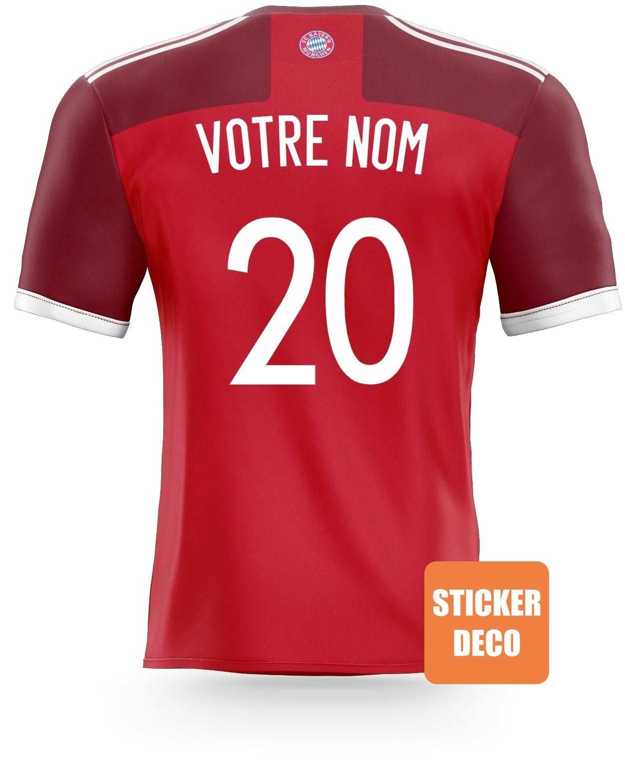 Déco foot MAILLOT BAYERN MUNICH Personnalisé sticker-foot