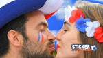 Bracelet ou couronne couleur de France foot - Vignette | Sticker Foot