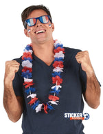 Collier de fleur tricolore pour goodies foot - Vignette | stickers foot