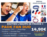 Pack DUO Fan Accessoires de foot tricolore - Vignette | Sticker Foot