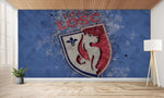 papier peint foot Lille logo football decoration - Vignette | stickers foot