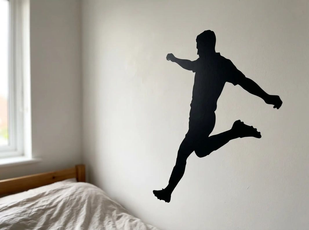 Stickers muraux joueur de foot en silhouette: la chambre