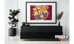 Decoration Barca avec le logo - Vignette | stickers foot