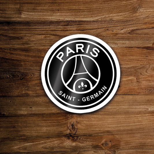 Sticker PSG Noir et Blanc- logo de Paris Saint Germain