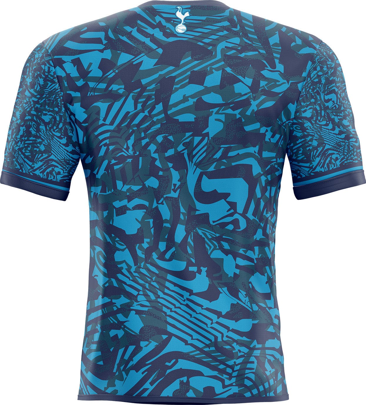Adhésif du tottenham hotspur maillot en papier peint football avec motif abstrait bleu et marine maillot third
