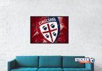 Affiche Déco foot du logo Cagliari - Vignette | Sticker Foot