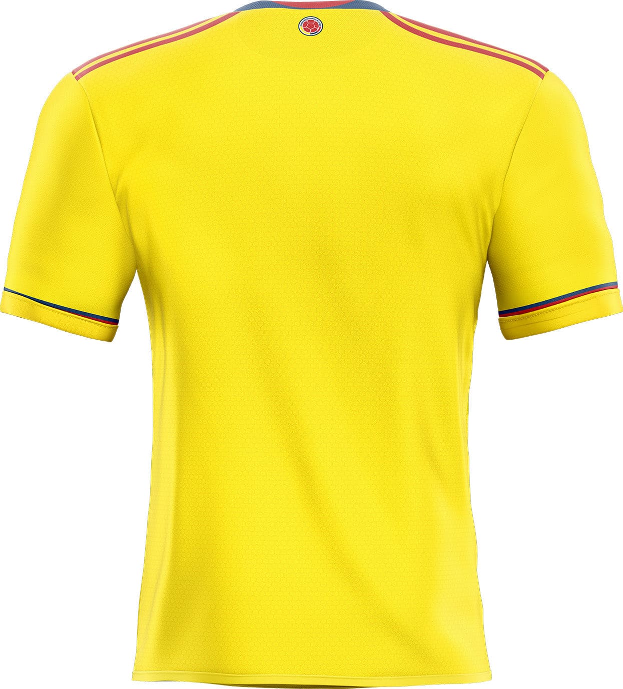 Autocollant du maillot colombie jaune avec fines bandes rouges et bleues idéal pour papier peint football et autocollant visuel