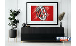 Deco AC Milan football effet peinture - Vignette | Sticker Foot