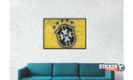 Déco equipe logo Bresil foot - Vignette | Sticker Foot