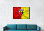 Déco mural football drapeau RC Lens - Vignette | Sticker Foot