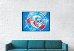 Déco mural football logo Racing Strasbourg - Vignette | Sticker Foot
