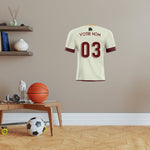 Déco sticker foot - 2023 AS ROMA EXTERIEUR Personnalisé - Vignette | Sticker Foot