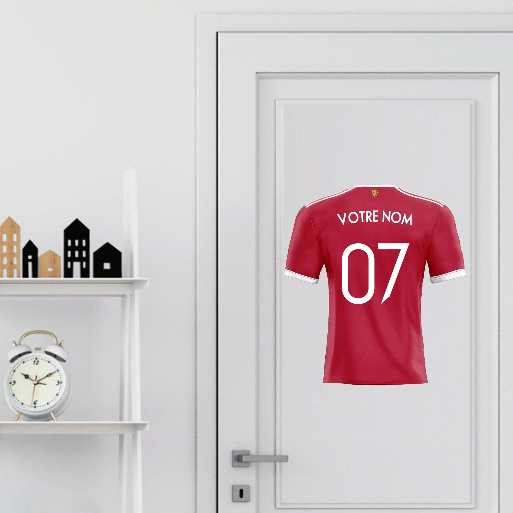 Déco foot MANCHESTER UNITED Personnalisé sticker-foot