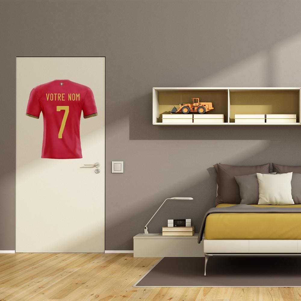 Sticker maillot foot cadeau pour enfant Portugal Déco sticker foot - 2022 PORTUGAL Personnalisé