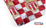 Decoration foot du logo AS Monaco effet drapeau - Vignette | Sticker Foot