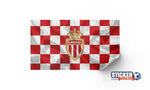 Decoration foot du logo AS Monaco effet drapeau - Vignette | Sticker Foot