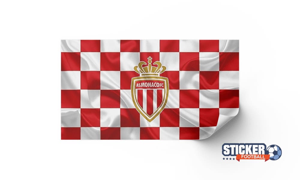 Decoration foot du logo AS Monaco effet drapeau