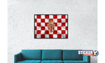 Decoration foot du logo AS Monaco effet drapeau - Vignette | Sticker Foot