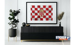 Decoration foot du logo AS Monaco effet drapeau - Vignette | Sticker Foot