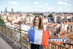 Drapeau France football 30X40cm coupe du monde - Vignette | Sticker Foot