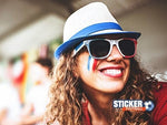 Maquillage de football France pour supporter coupe du monde - Vignette | Sticker Foot