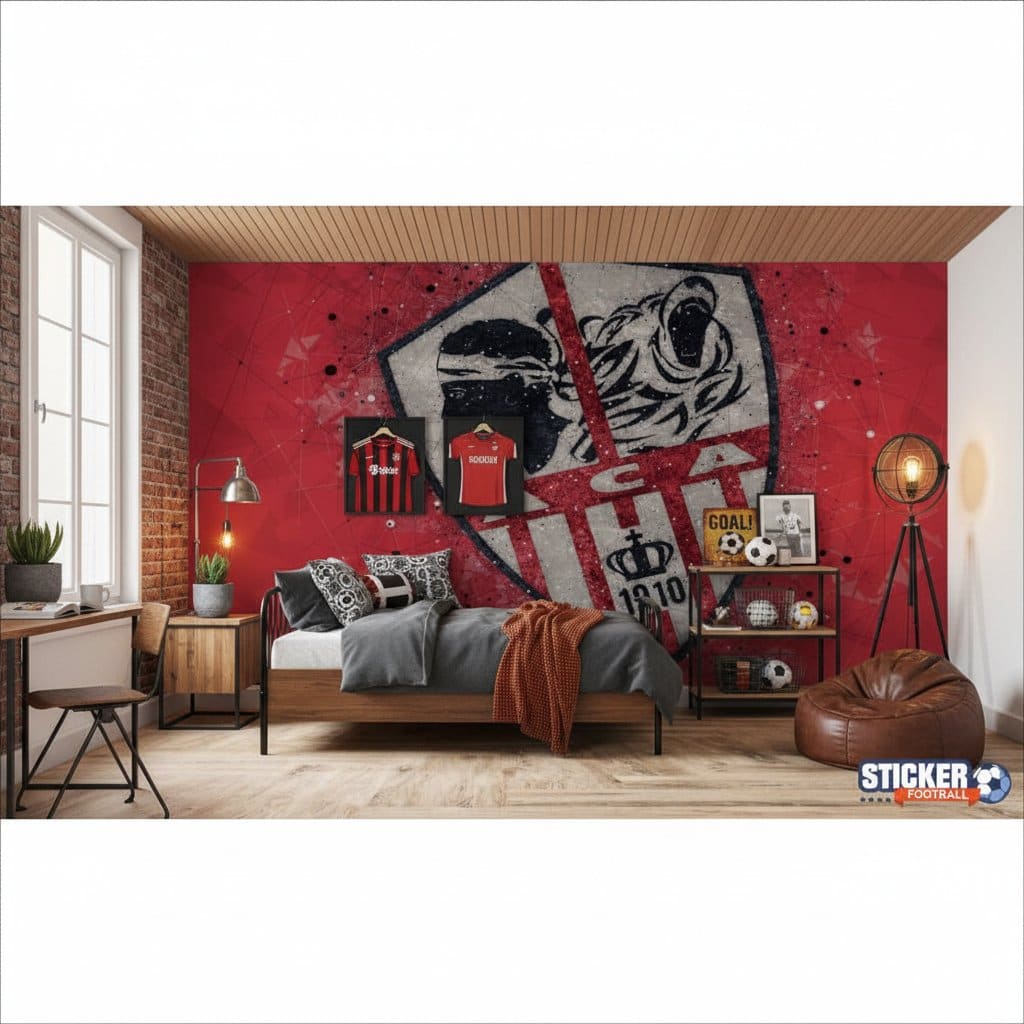 Visualisation papier peint foot AC Ajaccio deco