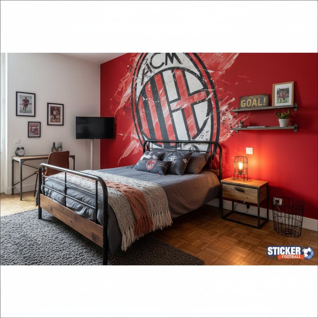 Visualisation papier peint foot AC Milan paint art