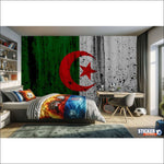 papier peint foot Algerie drapeau effet - Vignette | stickers foot